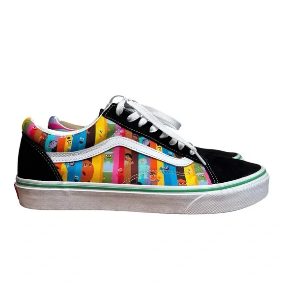Vans X Sesame Street Old Skool Black/Multi Sneakers Shoes NEW Size M 9.5/W 11 - Picture 1 of 11